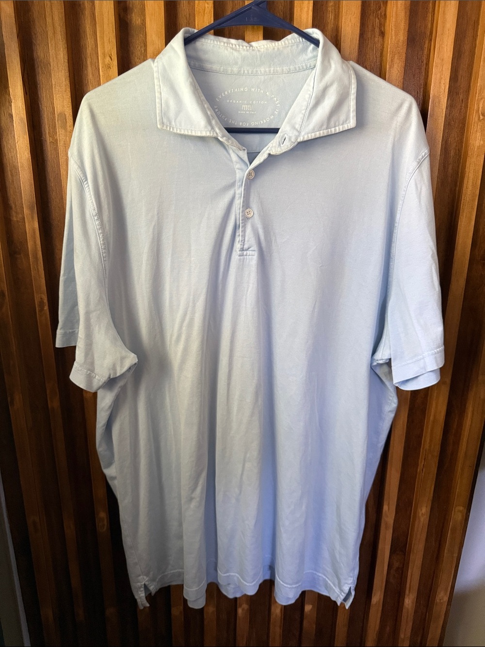 Fidely Italy 100% Cotton Pique Polo in light blue. 3XL